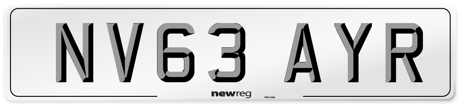 NV63 AYR Number Plate from New Reg